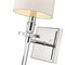 Z-Lite Sophia 1 Light Wall Sconce, Polished Nickel & White 803-1S-PN - alternate 5